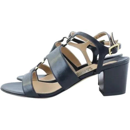 Pre-owned Sandals, female, , Size: 8 1/2 US Pre-owned Leather sandals - Salvatore Ferragamo Pre-owned - Modalova