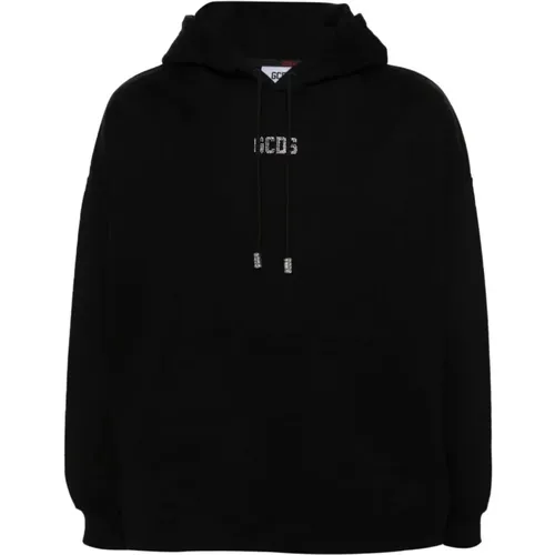 Schwarzer Bling Logo Hoodie , Herren, Größe: L - GCDS - Modalova