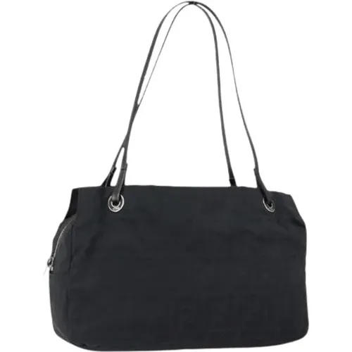 Pre-owned Shoulder Bags, female, , Size: ONE SIZE Pre-owned Canvas Shoulder Bag - Fendi Vintage - Modalova