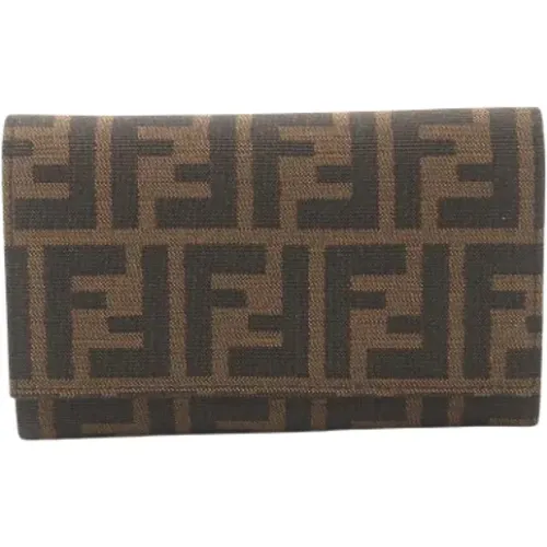 Pre-owned Wallets, female, , Size: ONE SIZE Pre-owned Canvas wallets - Fendi Vintage - Modalova