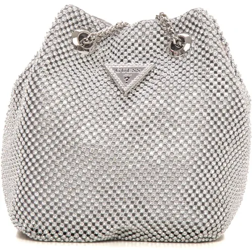 Diamant Kleine Tasche mit Metallkette , Damen, Größe: ONE Size - Guess - Modalova