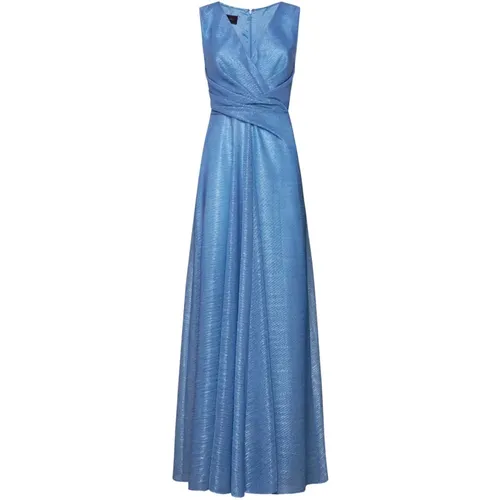 Iridescent Draped V-Neck Dress , female, Sizes: S - Talbot Runhof - Modalova