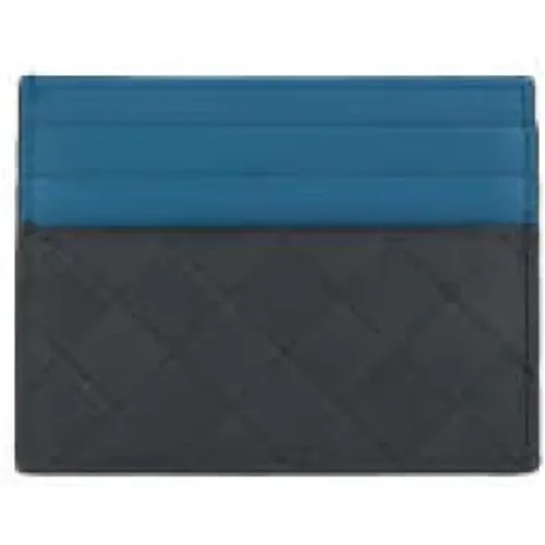 Graue Leder-Kreditkartenbrieftasche mit Intrecciato-Muster - Bottega Veneta - Modalova