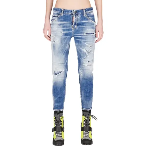 Sleek-Fit Jeans , Damen, Größe: 3XS - Dsquared2 - Modalova