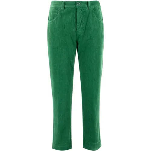 Slim-Fit Cotton Velvet Trousers , female, Sizes: L - Aspesi - Modalova