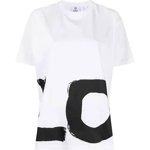 Love Print Two-Tone T-Shirt , female, Sizes: 2XS - Burberry - Modalova