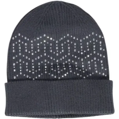 Beanies, female, , Size: ONE SIZE Grey Polyester Fall/Winter Women's Hat - Pieces - Modalova