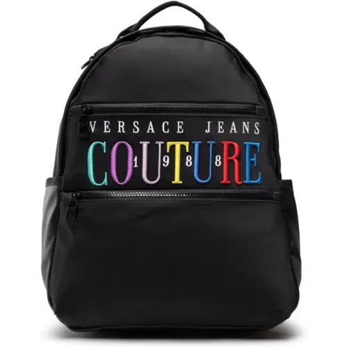 Multicolor Logo Nylon Rucksack für Männer , Herren, Größe: ONE Size - Versace Jeans Couture - Modalova