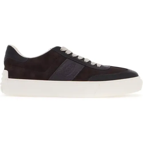 Stylish Leather Sneakers with Contrasting Inserts , female, Sizes: 6 UK, 10 UK - TOD'S - Modalova