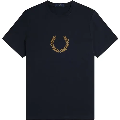 Laurel Wreath Graphic T-Shirt , male, Sizes: L, S, XL, M - Fred Perry - Modalova