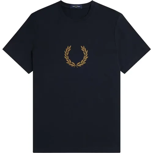 Laurel Wreath Graphic T-Shirt , male, Sizes: L, XL, M - Fred Perry - Modalova