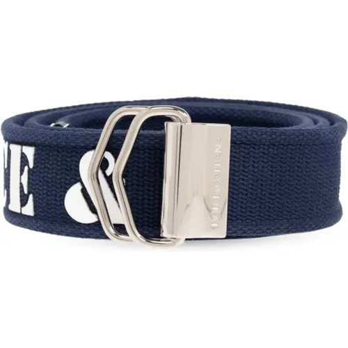 Belt With Logo , male, Sizes: 90 CM, 95 CM, 100 CM - Dolce & Gabbana - Modalova