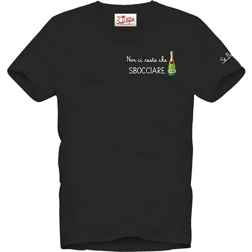 Schwarze T-Shirts und Polos Kollektion , Herren, Größe: M - MC2 Saint Barth - Modalova