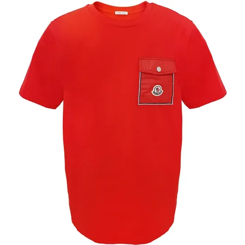 Rotes Taschen T-Shirt Moncler - Moncler - Modalova