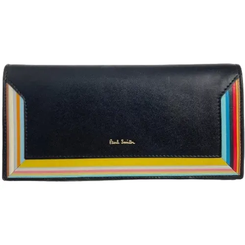 Leather Tri-Fold Purse with 'Signature Stripe' Print , female, Sizes: ONE SIZE - Paul Smith - Modalova