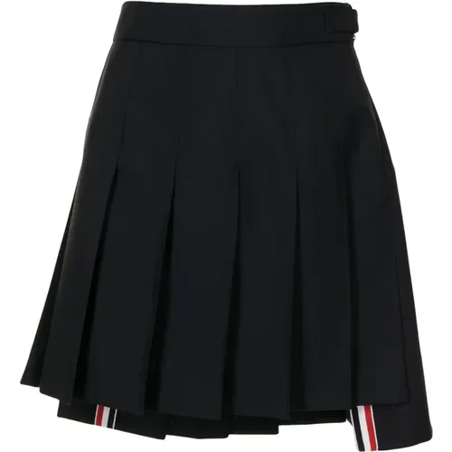 Short Skirts, female, , Size: 3XS Elegant Pleated Skirt for Women - Thom Browne - Modalova