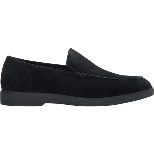 Herren Schwarze Loafer aus echtem Velours für den Winter Er00114125 , Herren, Größe: 42 EU - Estro - Modalova