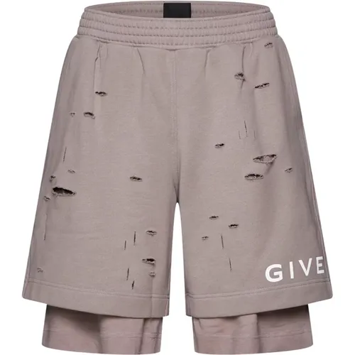 Shorts mit Weiß/Blau , Herren, Größe: XL - Givenchy - Modalova