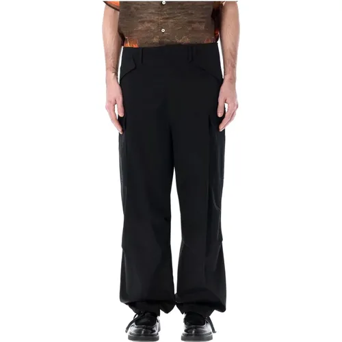 Wide Trousers, male, , Size: L Mens Clothing Trousers Ss24 - Msgm - Modalova