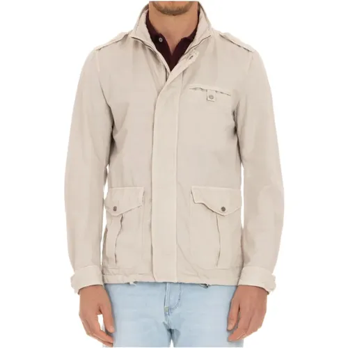 Field Jacket Cotton Linen , male, Sizes: M, L, XL, 2XL - Herno - Modalova