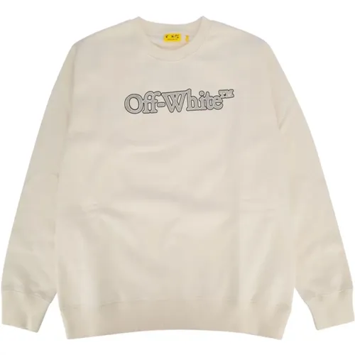 Glitter Crewneck Sweater Off White - Off White - Modalova