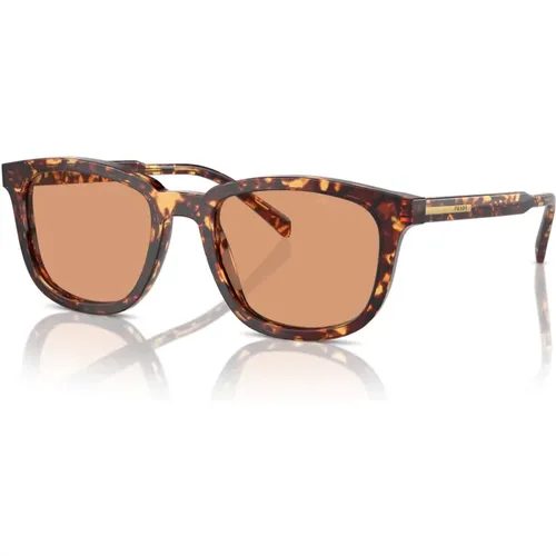 Magma Tortoise/Orange Sonnenbrille , Herren, Größe: ONE Size - Prada - Modalova