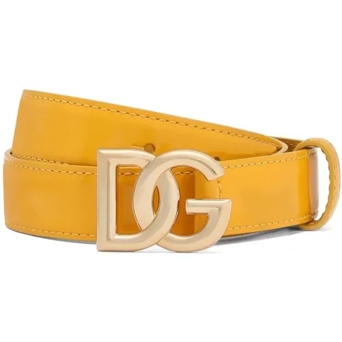 Patent Leather Logo Belts , female, Sizes: 70 CM - Dolce & Gabbana - Modalova
