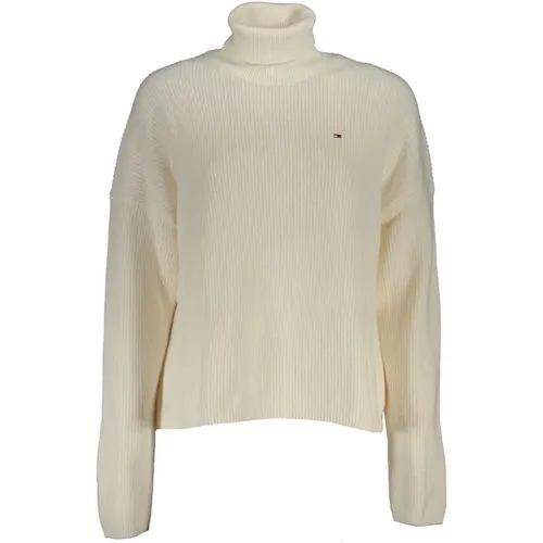 Rollkragenpullover , Damen, Größe: L - Tommy Hilfiger - Modalova