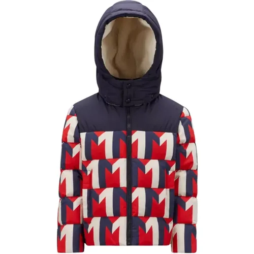 Gepolsterte Jacke mit Logoaufdruck - Moncler - Modalova