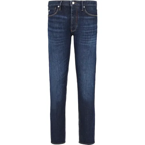 Slim Fit Dirty Effect Herren Jeans , Herren, Größe: W33 - Emporio Armani - Modalova