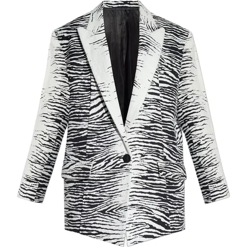 Blazers, female, , Size: XS Animal Motif Glen Blazer Jacket - The Attico - Modalova