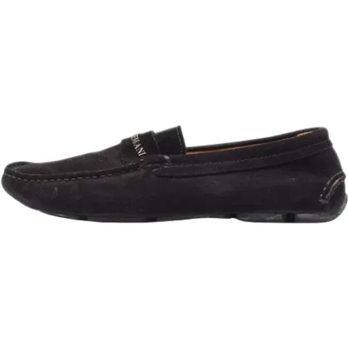 Pre-owned Flats, male, , Size: 7 US Pre-owned Suede flats - Armani Pre-owned - Modalova