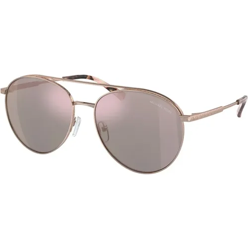 Rose Gold Mirror Sunglasses Arches , female, Sizes: 58 MM - Michael Kors - Modalova