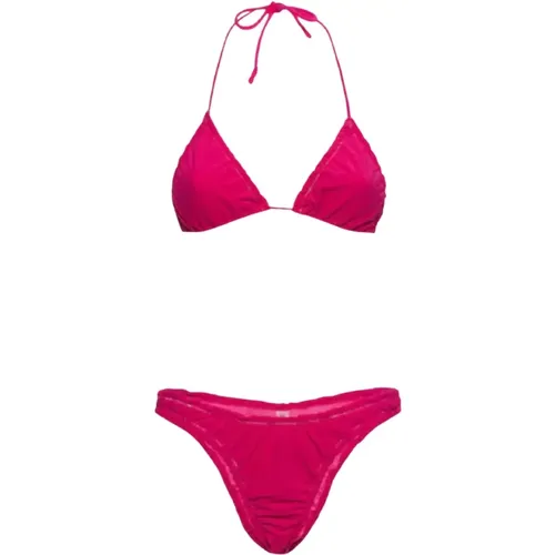 Fuchsia Dreieck Bikini Set , Damen, Größe: L - Reina Olga - Modalova