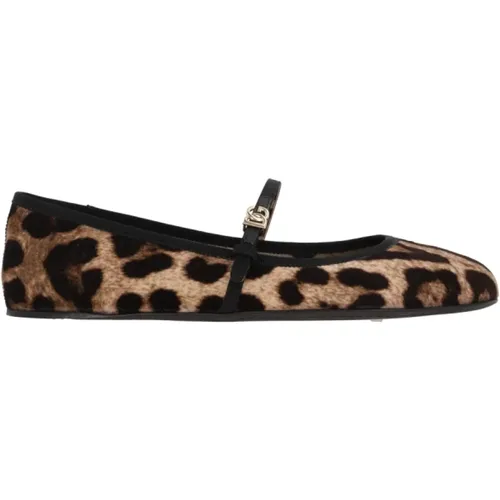 Leopardenmuster Mary-Jane Ballerina Flats - Dolce & Gabbana - Modalova