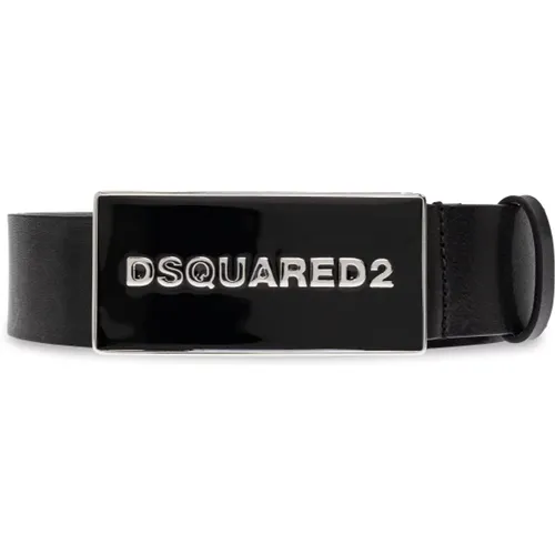 Belts, male, , Size: 90 CM Leather belt - Dsquared2 - Modalova