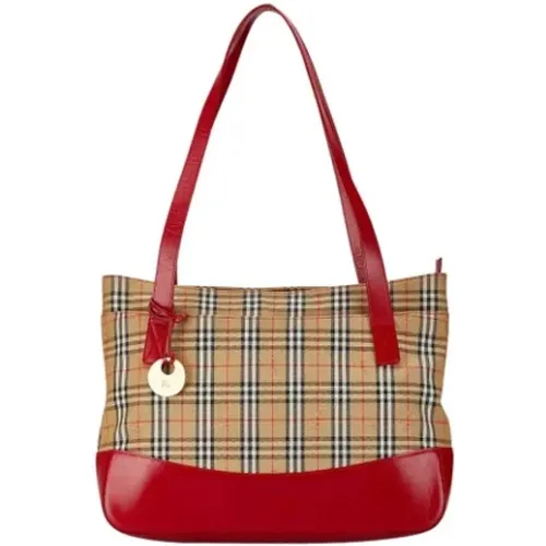 Pre-owned Tote Bags, female, , Size: ONE SIZE Pre-owned Canvas shoulder-bags - Burberry Vintage - Modalova