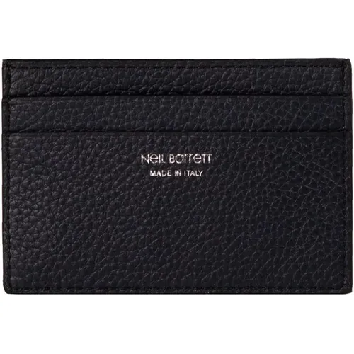 Wallets & Cardholders, male, , Size: ONE SIZE Leather Men's Card Holder Wallet - Neil Barrett - Modalova