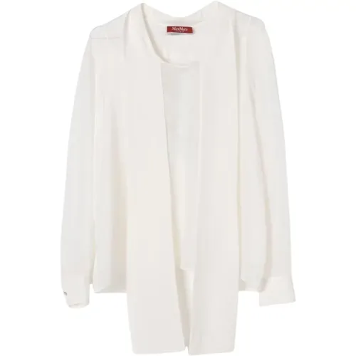 Blouses, female, , Size: 2XL Elegant Silk Blouse - Max Mara Studio - Modalova