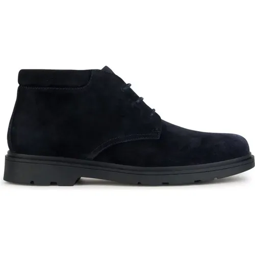 Navy Ankle Boots , male, Sizes: 7 UK, 12 UK, 10 UK - Geox - Modalova