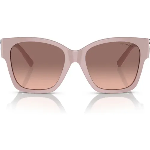 Sophisticated Square Sunglasses with Iconic Heart Detail , female, Sizes: 54 MM - Tiffany - Modalova