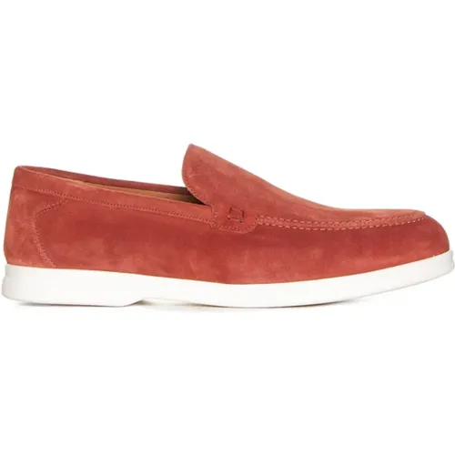 Rust Suede Moccasins Slip-On Shoes , male, Sizes: 8 UK, 9 1/2 UK, 6 UK, 10 UK, 9 UK, 7 1/2 UK, 11 UK, 7 UK - Doucal's - Modalova