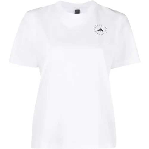 Logo-Print T-shirt in , female, Sizes: M, S - adidas by stella mccartney - Modalova