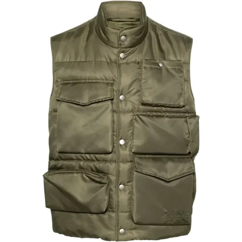 Quilted Padded Cargo Vest , male, Sizes: M, S - MM6 Maison Margiela - Modalova