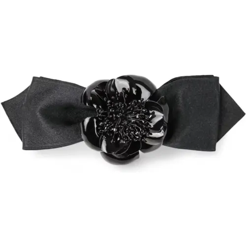Pre-owned Accessories, female, , Size: ONE SIZE Pre-owned Floral Bow Accent Hair Clip Accessory - Chanel Vintage - Modalova