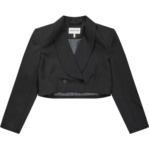 Eleganter Gestreifter Blazer in Schwarz - Munthe - Modalova