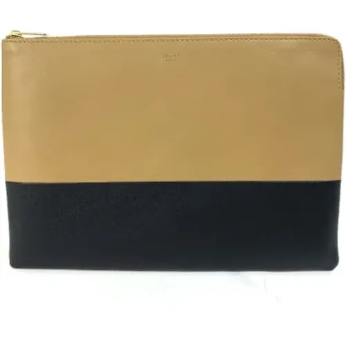 Pre-owned Clutches, female, , Size: ONE SIZE Pre-owned Leather clutches - Celine Vintage - Modalova