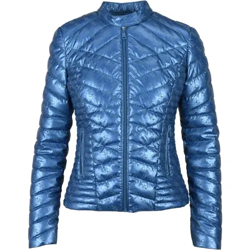 Winter Jackets, female, , Size: XS Quilted Biker Jacket with Zipper - Guess - Modalova