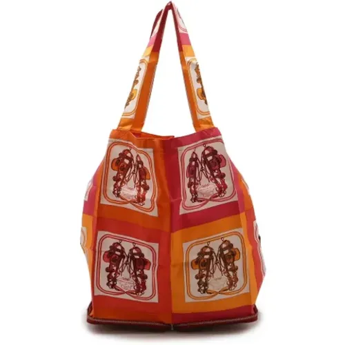 Pre-owned Tote Bags, female, , Size: ONE SIZE Pre-owned Silk shoulder-bags - Hermès Vintage - Modalova