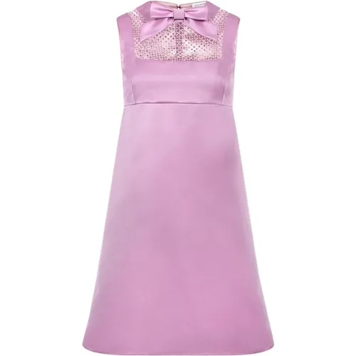 Lila Satin Trapezkleid , Damen, Größe: L - Nina Ricci - Modalova